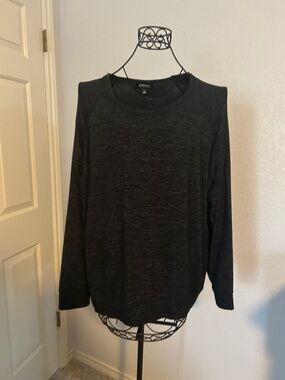 Buffalo David Bitton Black Long Sleeve Crewneck Top